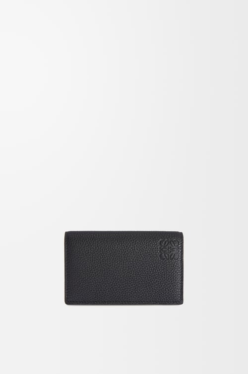 LOEWE 柔軟粒面小牛皮名片夾 黑色