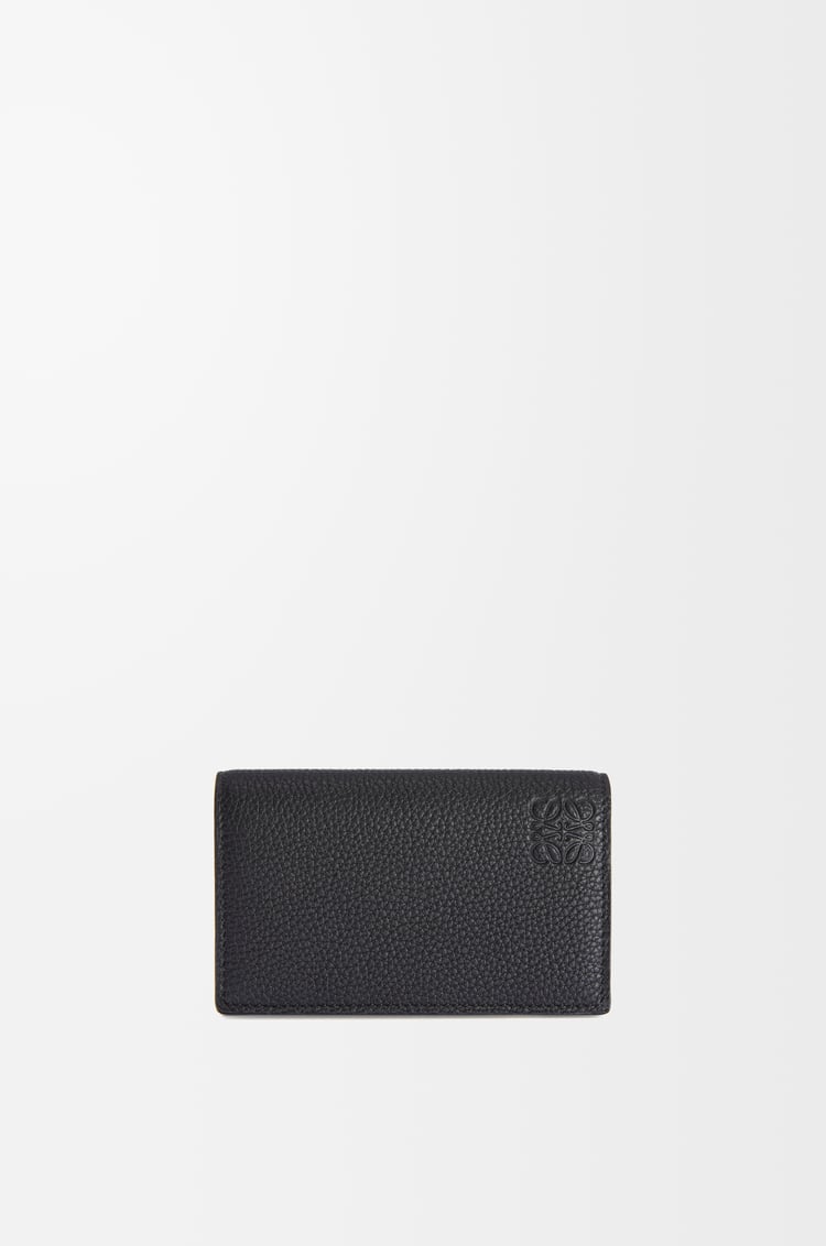 LOEWE Business cardholder in soft grained calfskin Black