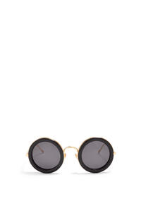 LOEWE Gafas de sol montura pentágono en acetato Negro/Dorado