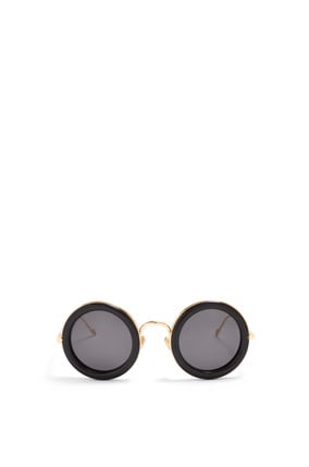 LOEWE Round sunglasses in acetate Black Gold