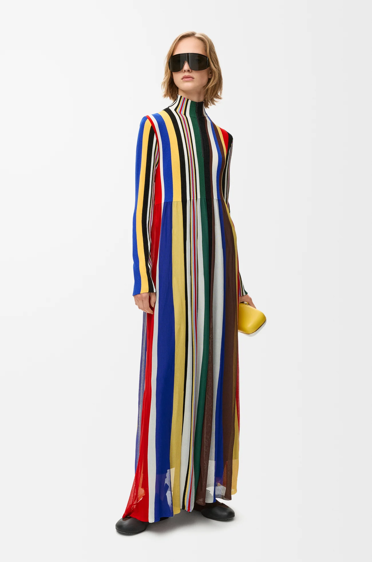 LOEWE Dress in stretch viscose blend Red/Multicolour