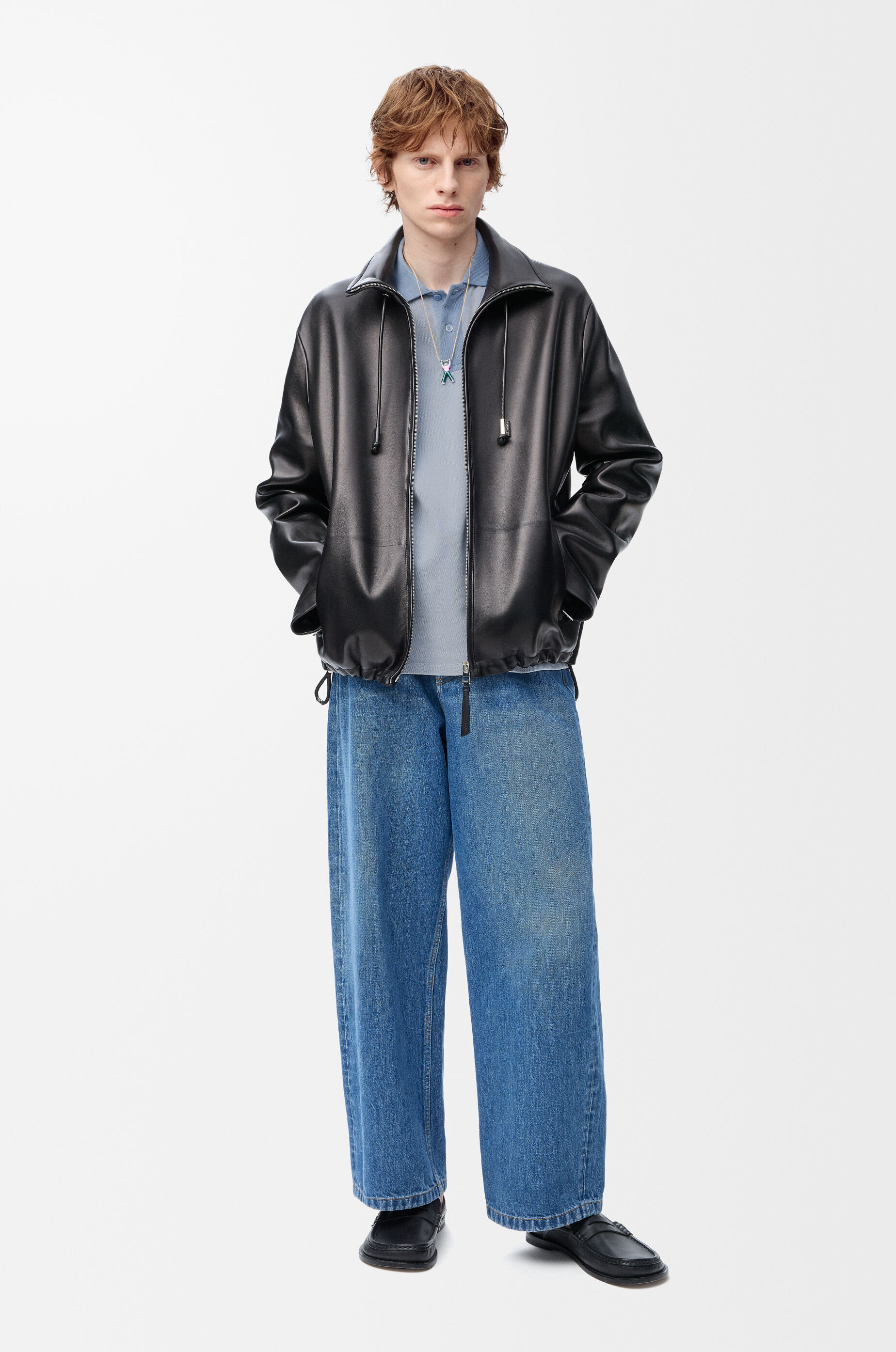 ポロ（コットン） ブルー - LOEWE