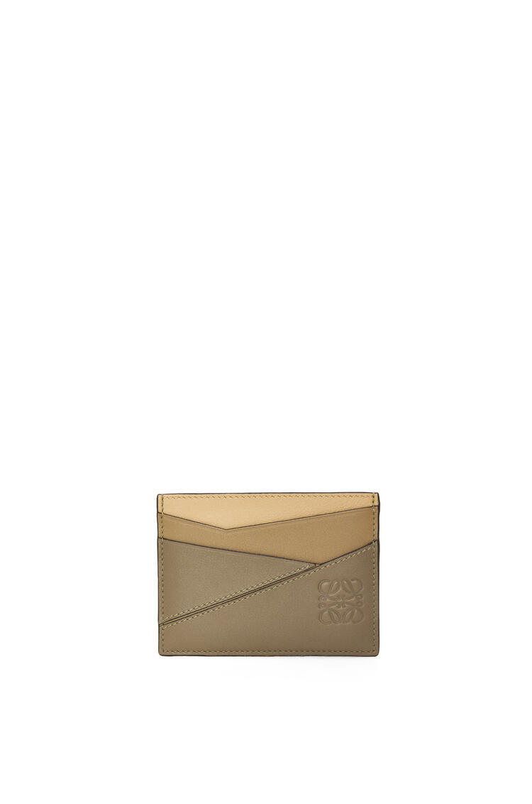 LOEWE Puzzle plain cardholder in classic calfskin Clay Green/Butter