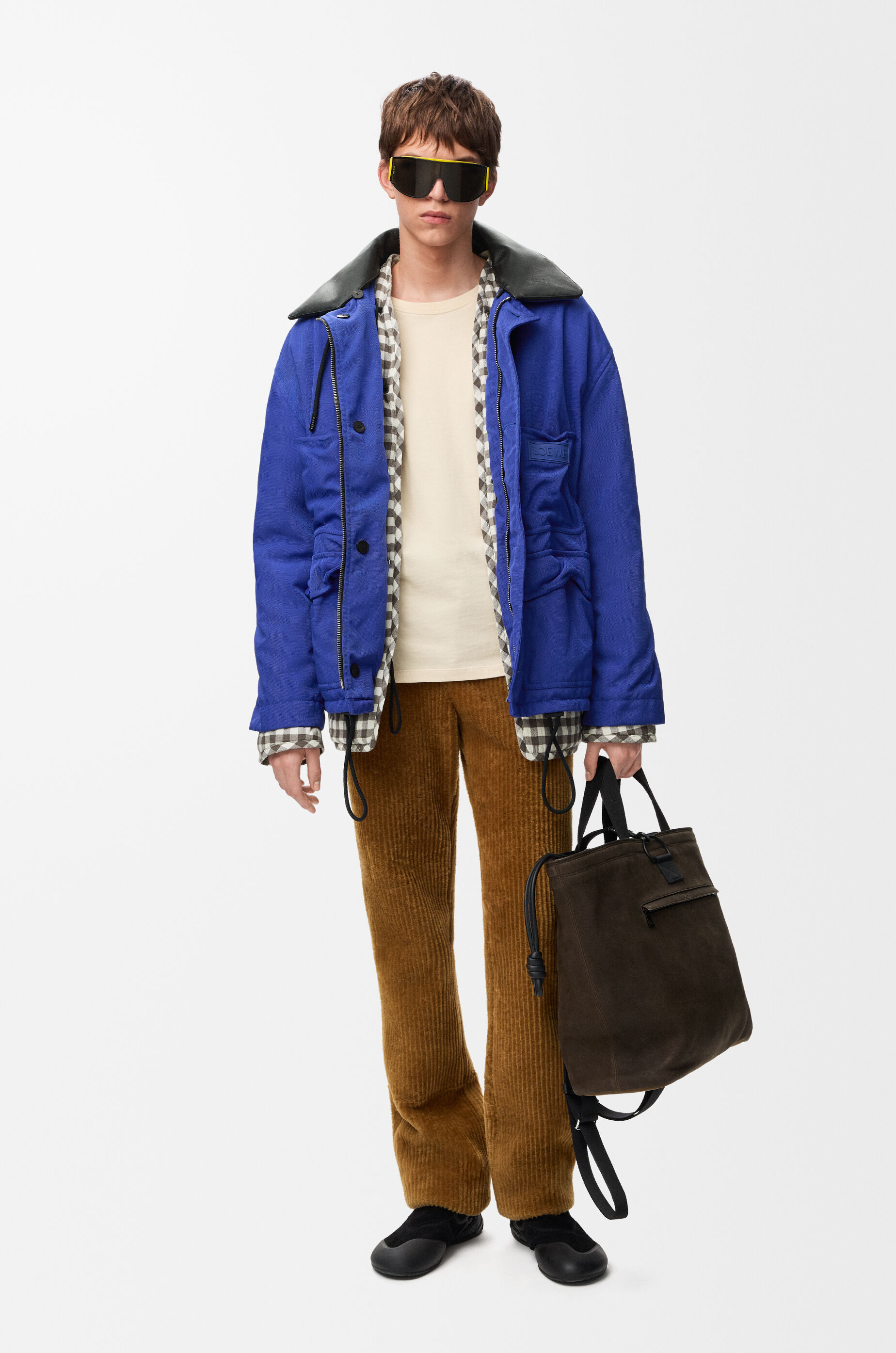 Jacket in technical shell Blue - LOEWE International official website