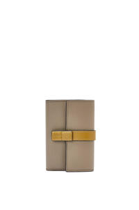 LOEWE Small vertical wallet in soft grained calfskin Laurel Green/Ochre pdp_rd