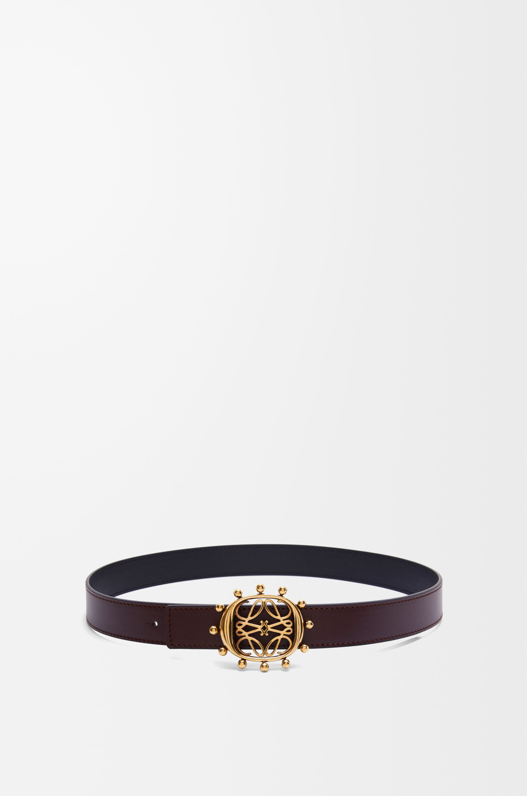 Reversible Anagram Ellipse belt in smooth calfskin Red - LOEWE