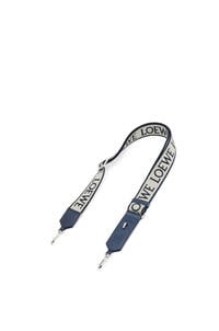 LOEWE D-ring strap in Anagram jacquard and calfskin 深海軍藍
