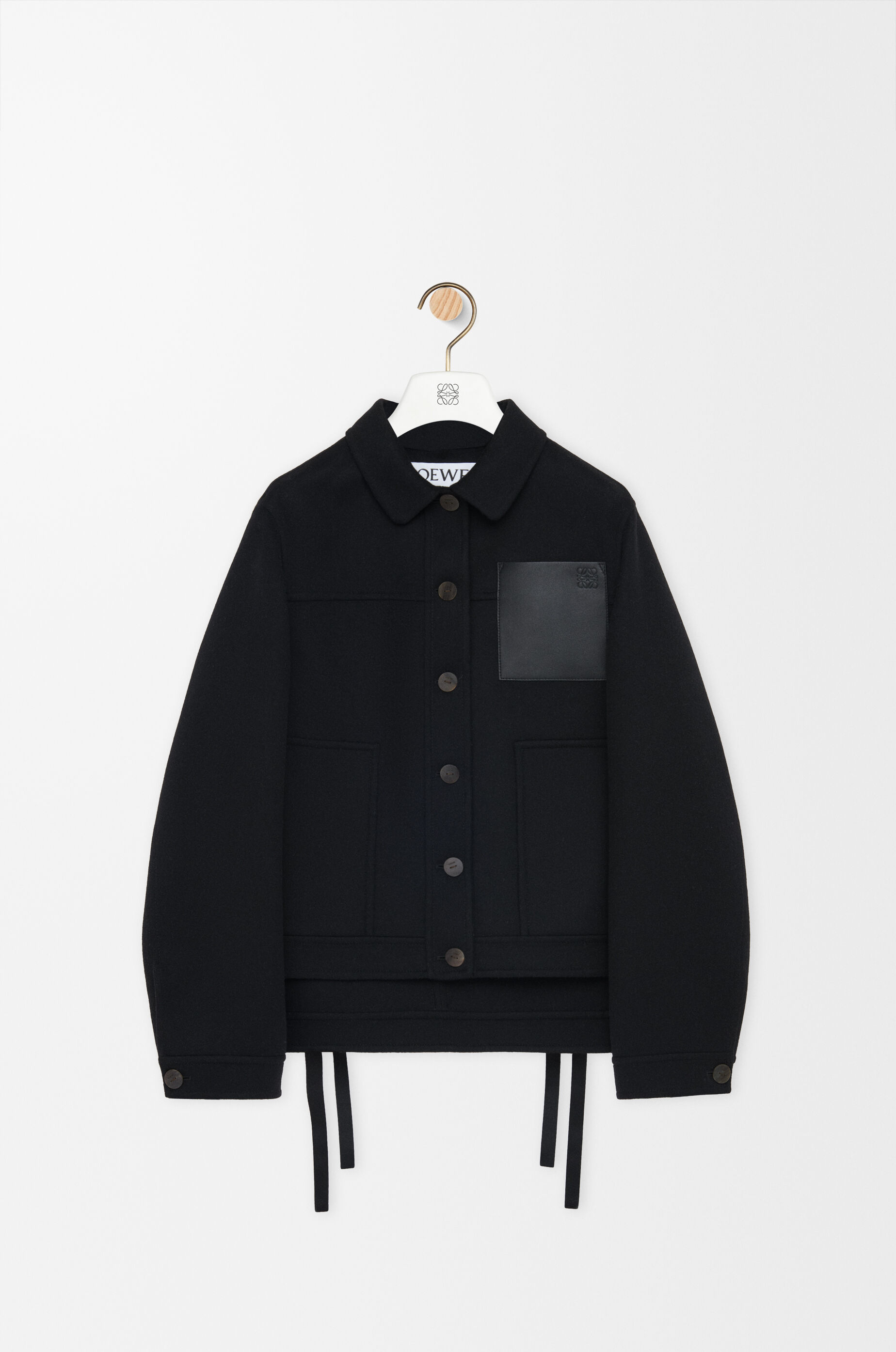 20-60代 人気ファッションブランド Workwear jacket in wool and cashmere Black - LOEWE ジャケット・アウター