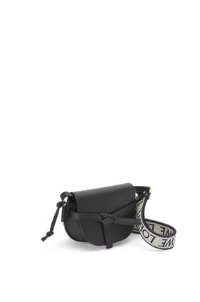 LOEWE Mini Gate Dual bag in soft calfskin and jacquard Black plp_rd
