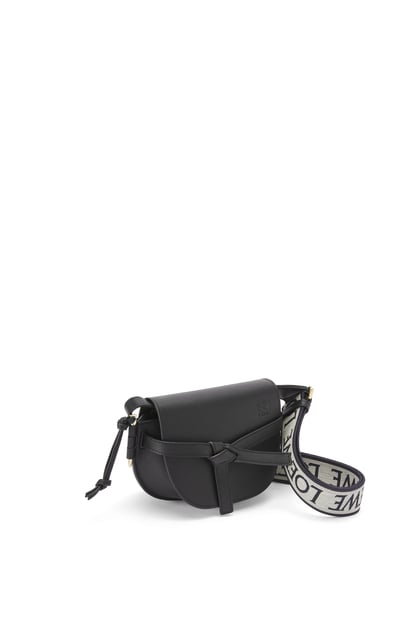 LOEWE Mini Gate Dual bag in soft calfskin and jacquard 黑色 plp_rd