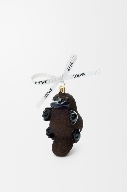LOEWE Boule de Noël en verre soufflé Chocolate/Black