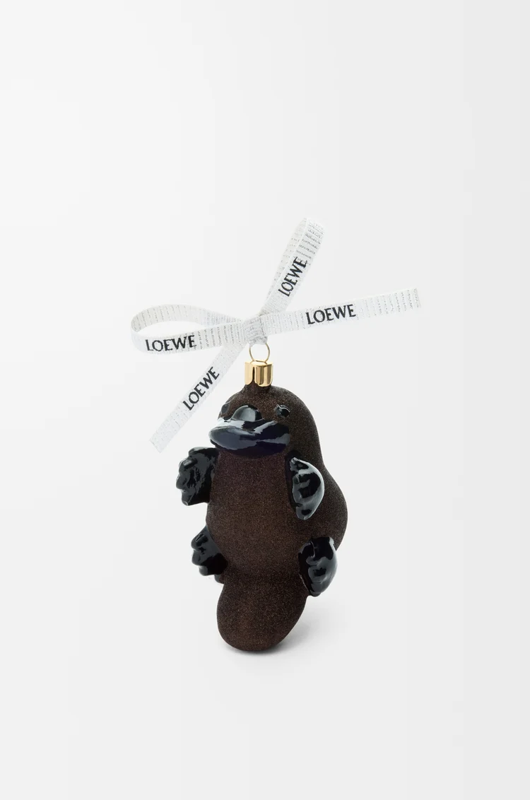 LOEWE Boule de Noël en verre soufflé Chocolate/Black