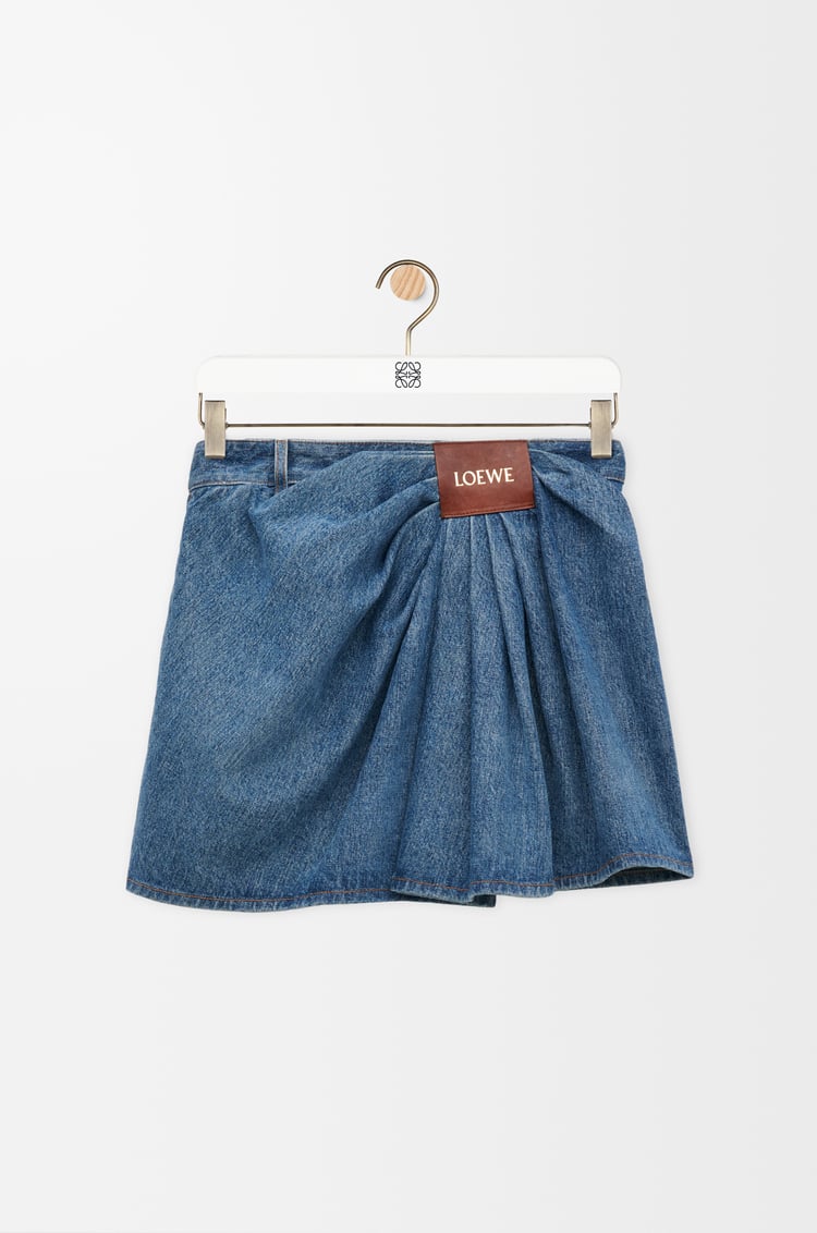 LOEWE ドレープ スカート（デニム） インディゴブルー