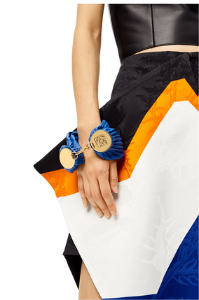 LOEWE Small Bracelet pouch in pleated nappa Royal Blue plp_rd
