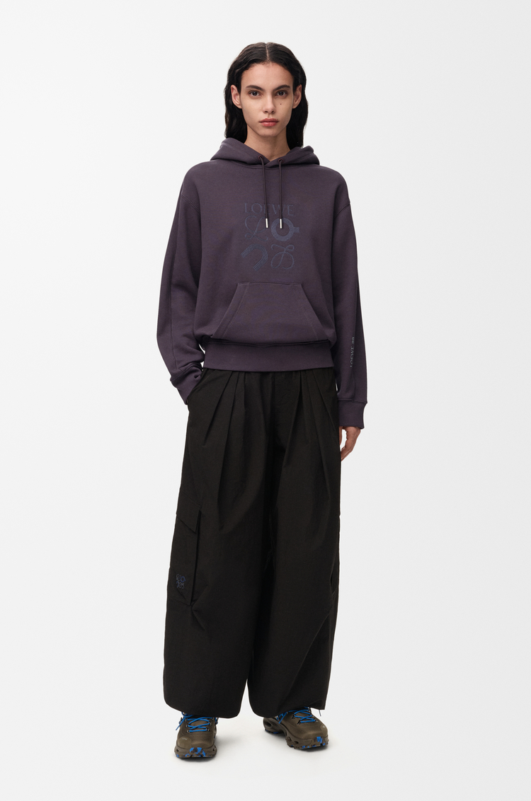 LOEWE Hoodie in cotton Purple
