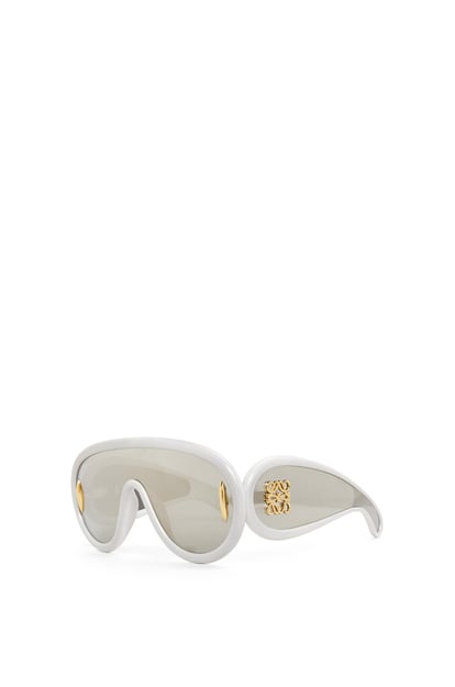 LOEWE Wave Mask sunglasses in nylon  白色全息圖案 plp_rd