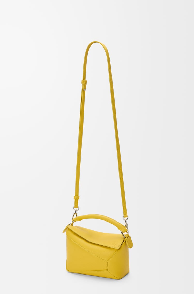 LOEWE Mini Puzzle Edge bag in soft grained calfskin Dandelion
