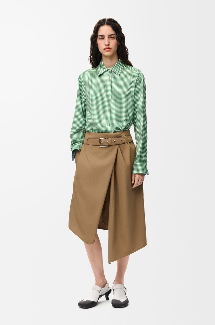 LOEWE Falda en algodón Beige