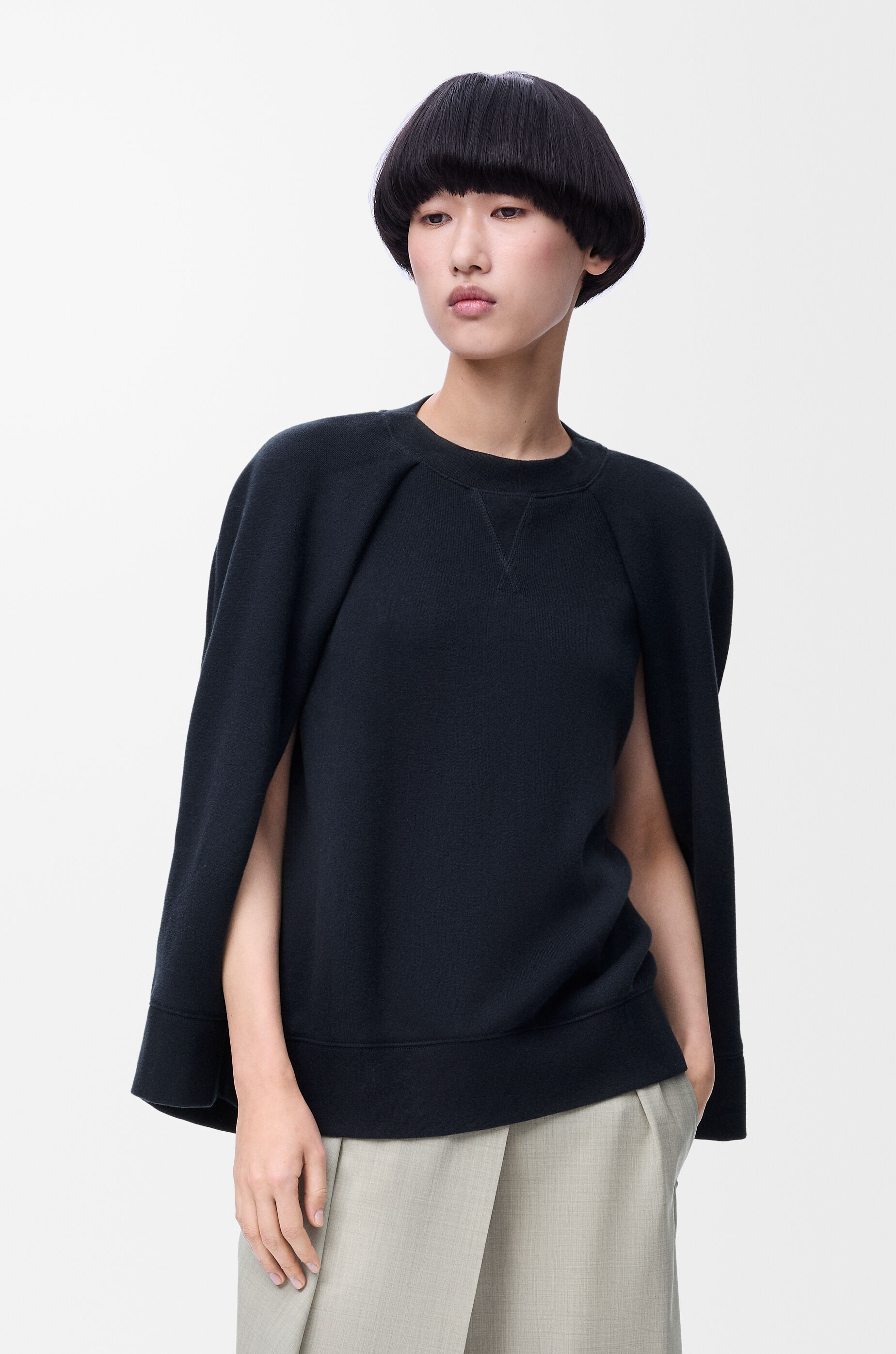 LOEWE S359Y09XJF2140 関税送料込 Cape sweatshirt in cotton blend Blue - LOEWE