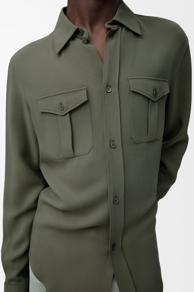 LOEWE Shirt in viscose blend Khaki Green