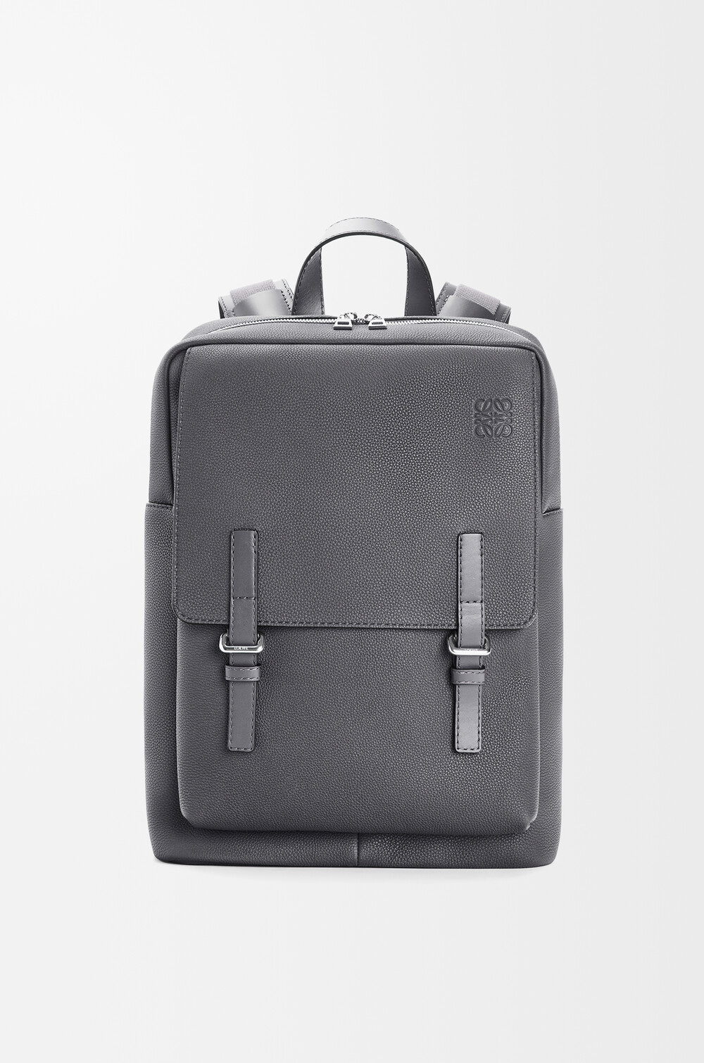 Military backpack in soft grained calfskin Grey - LOEWE USA 
