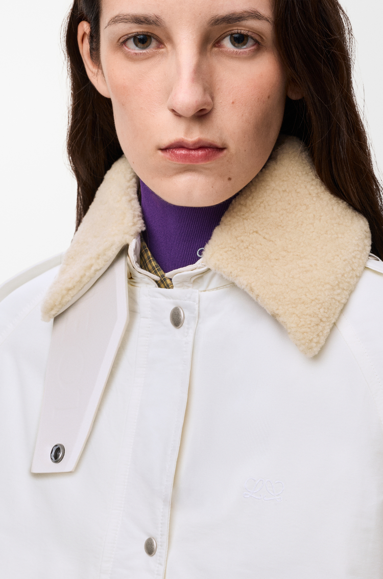LOEWE Puffer jacket in technical cotton Ivory
