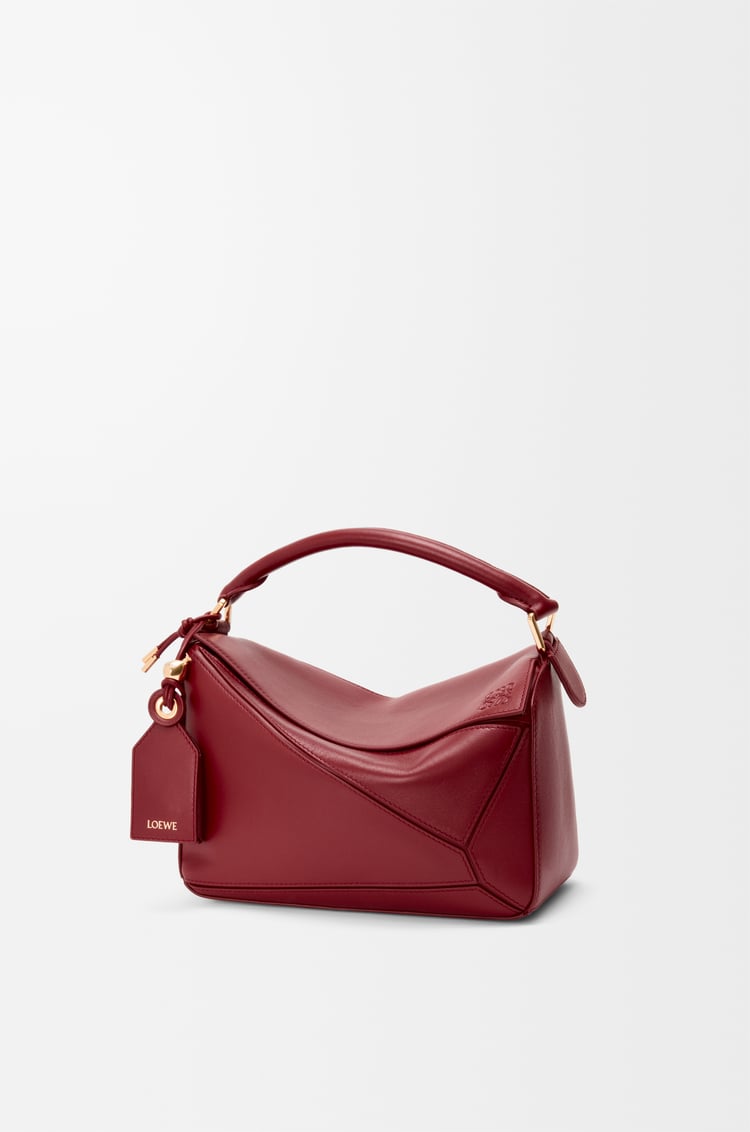 LOEWE Small Featherlight Puzzle bag in nappa lambskin Burnt Red