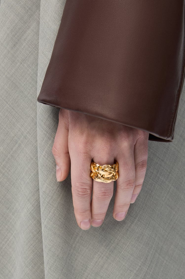 LOEWE Anillo Nest en plata de ley Dorado