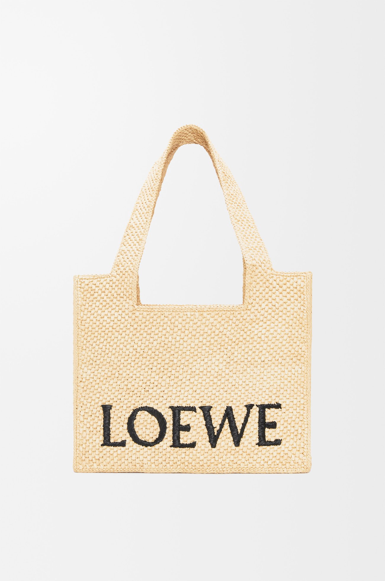LOEWE LOEWE Font Tote moyen en raphia Naturel