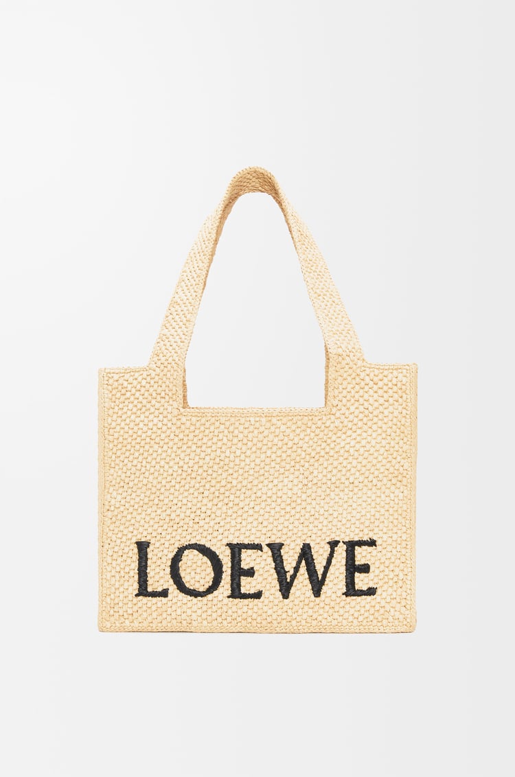 LOEWE Medium LOEWE Font tote in raffia Natural