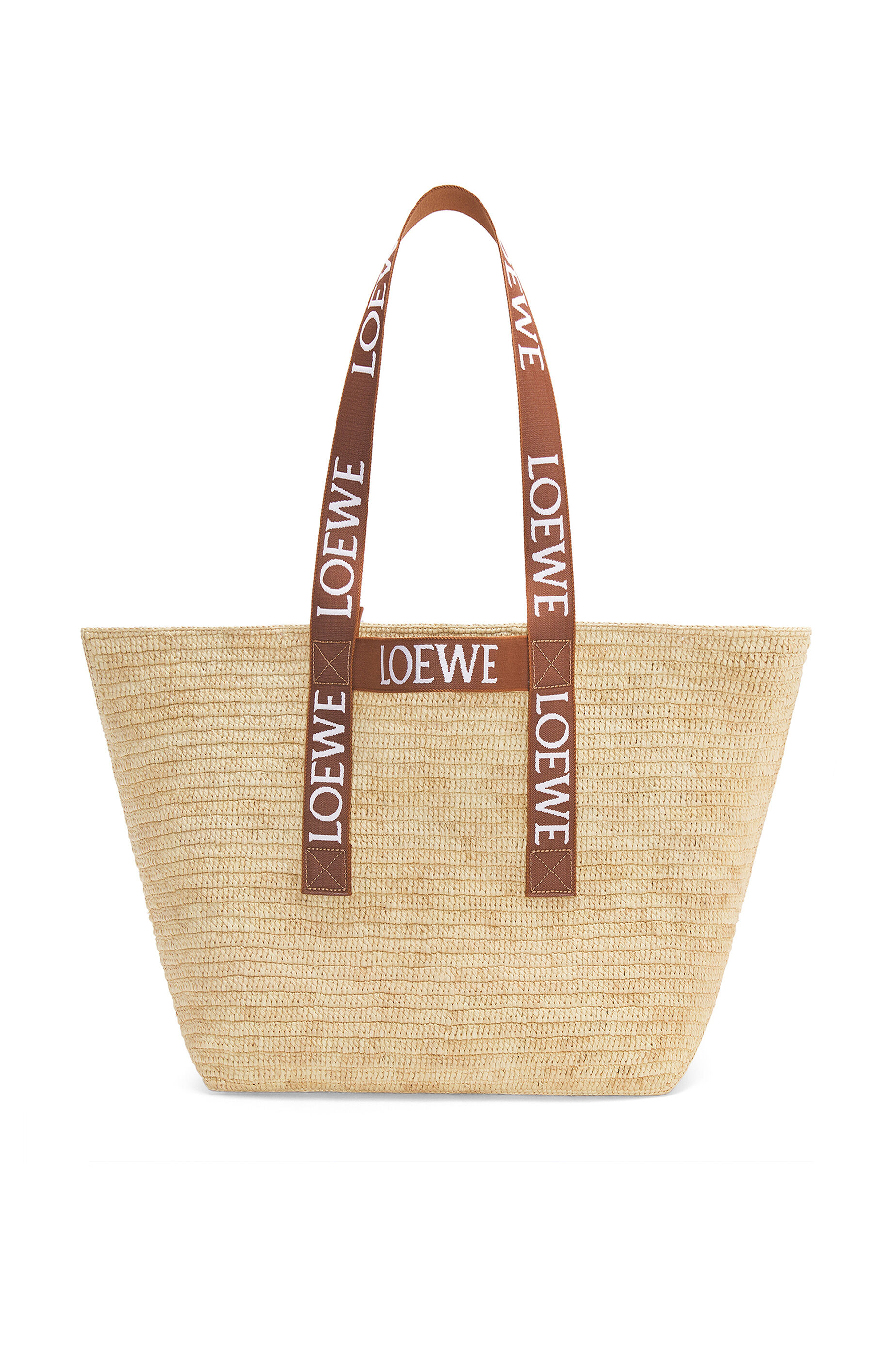 Fold Shopper in raffia Natural Tan LOEWE