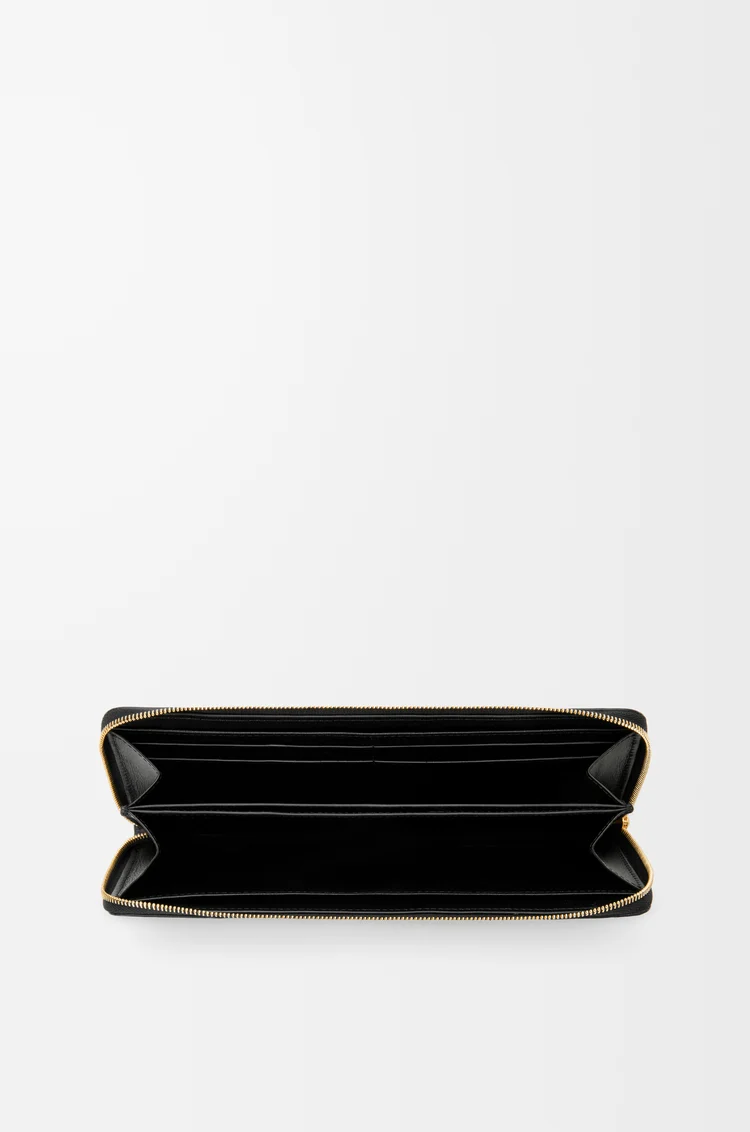 LOEWE 노트 슬림 집 어라운드 지갑 - 일 블랙