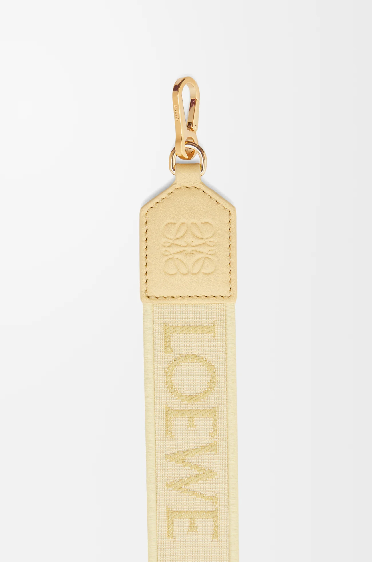 LOEWE Anagram Riemen aus Jacquard und Kalbsleder Vanille