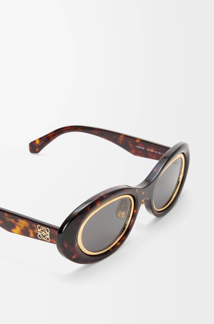 LOEWE Mini Anagram Oval sunglasses Havana