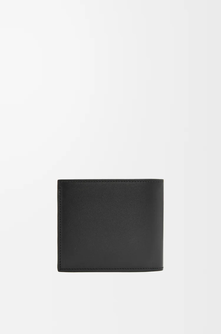 LOEWE Bifold-Brieftasche aus Satin-Kalbsleder Schwarz