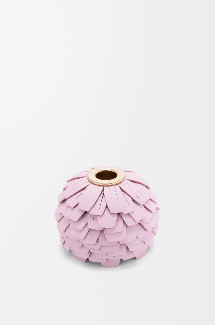 LOEWE 经典牛皮革花卉骰子 淡粉色