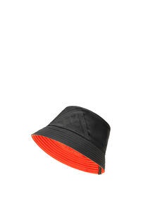 LOEWE Reversible Anagram bucket hat in jacquard and nylon Black/Orange