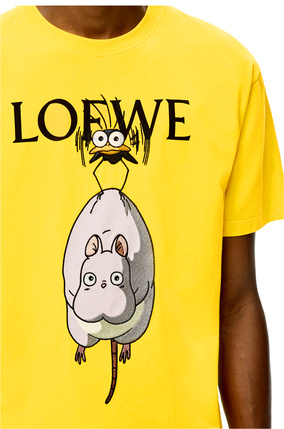 LOEWE Yu-Bird T-shirt in cotton Yellow/Multicolour plp_rd