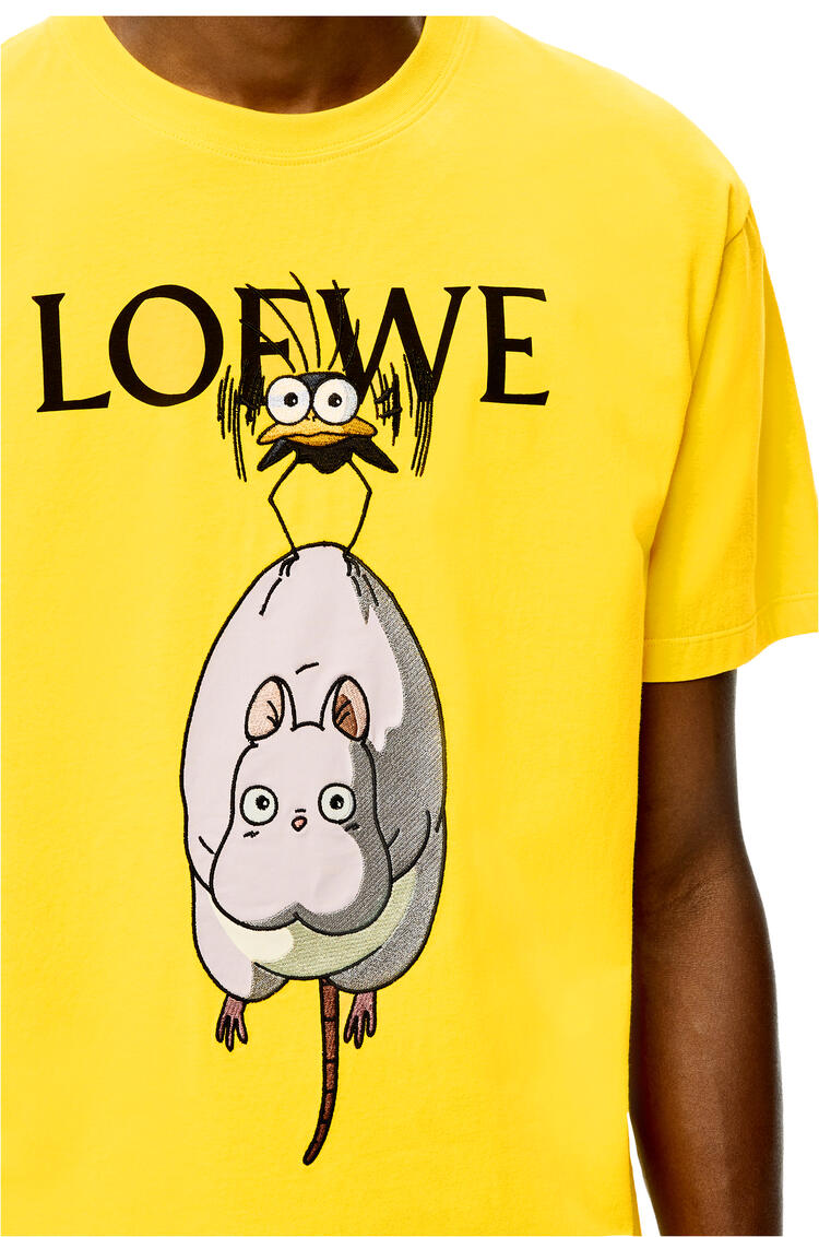 LOEWE 棉質湯鳥 T 恤 黃色/多色 pdp_rd