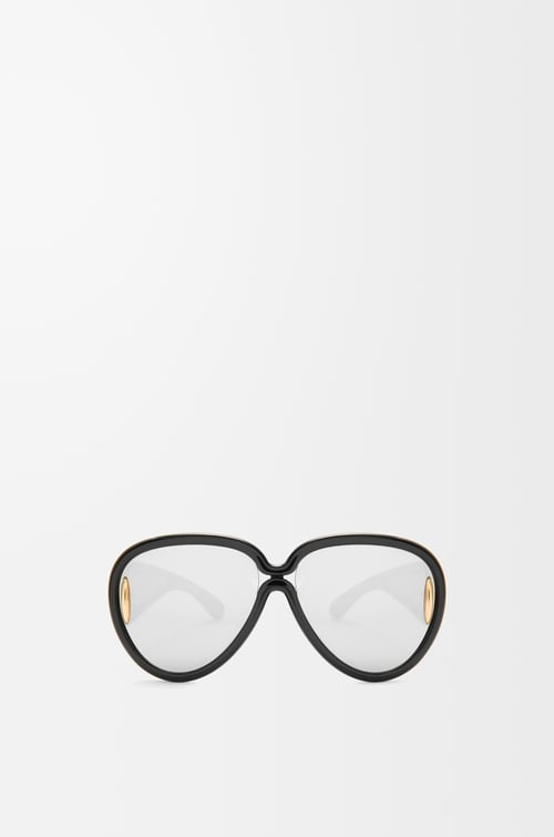LOEWE Gafas de sol Pilot Mask en acetato y nailon Negro
