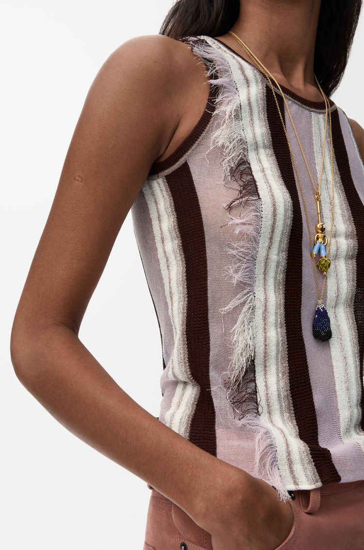 LOEWE 嫘縈和棉質混紡上衣 紫丁香色/多色