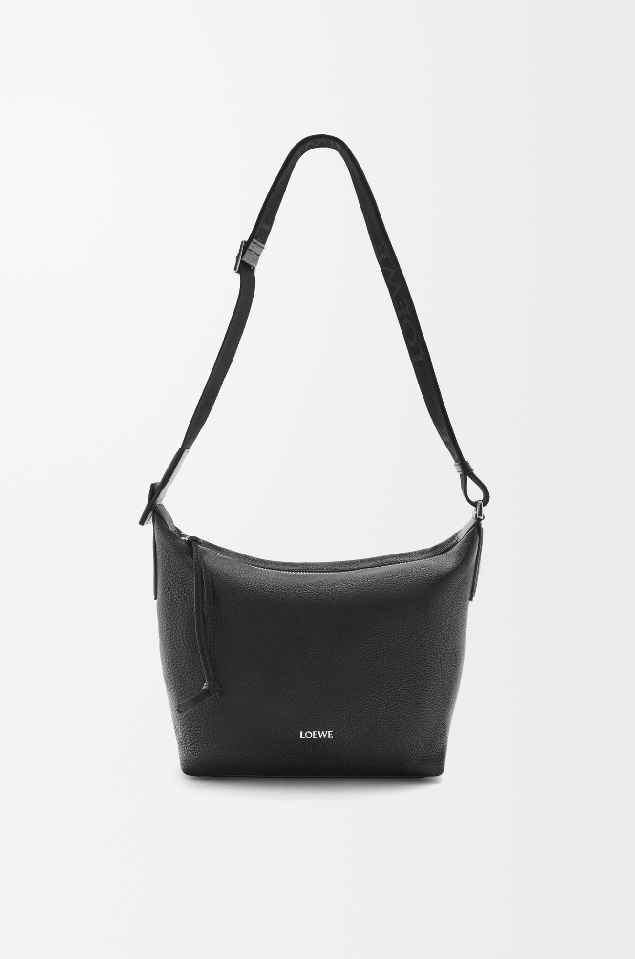 LOEWE Small Cubi crossbody bag in supple grained calfskin Black plp_rd