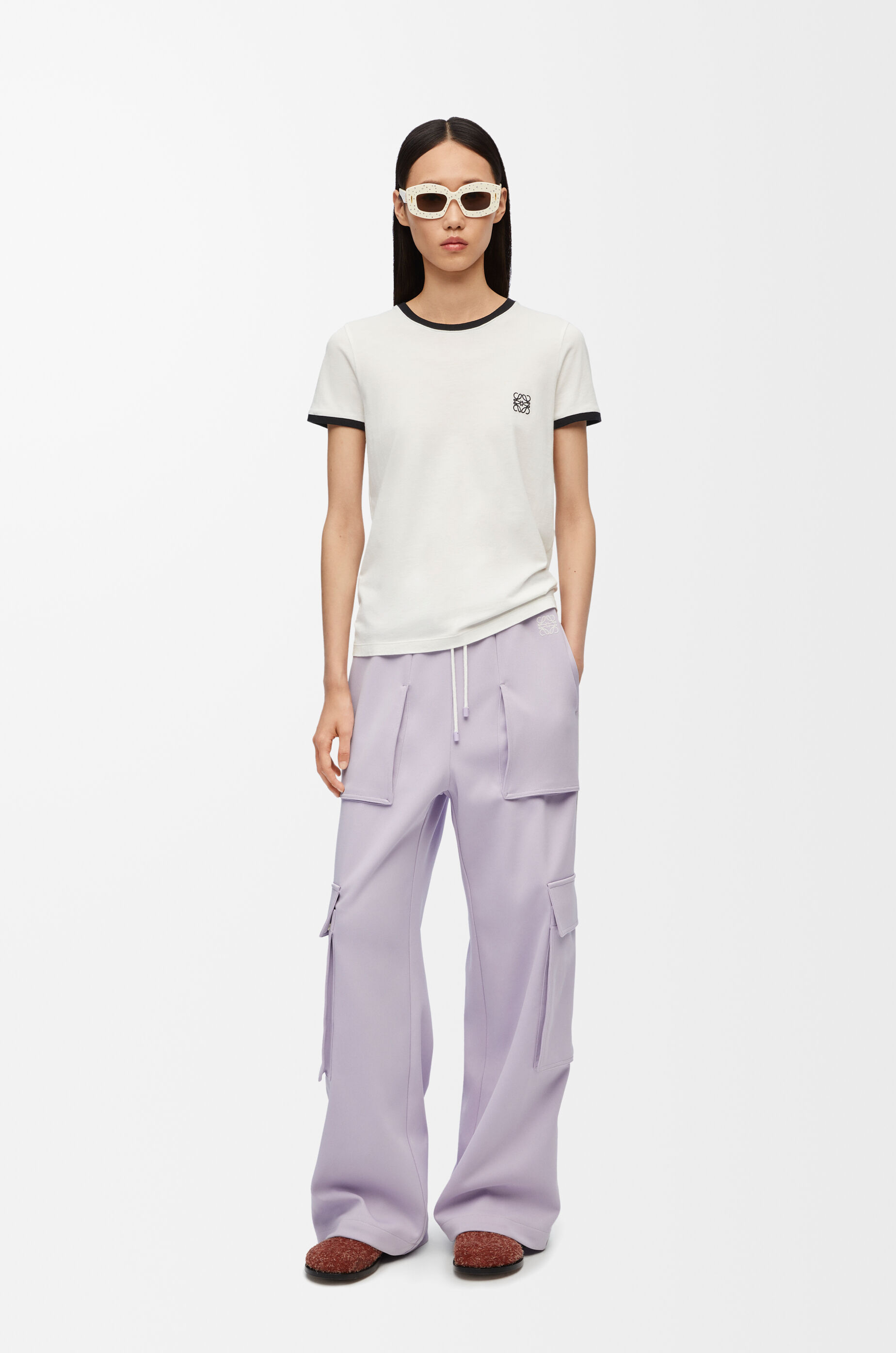 第一ネット スリムフィット Tシャツ（コットン） ホワイト/ブラック - LOEWE トップス