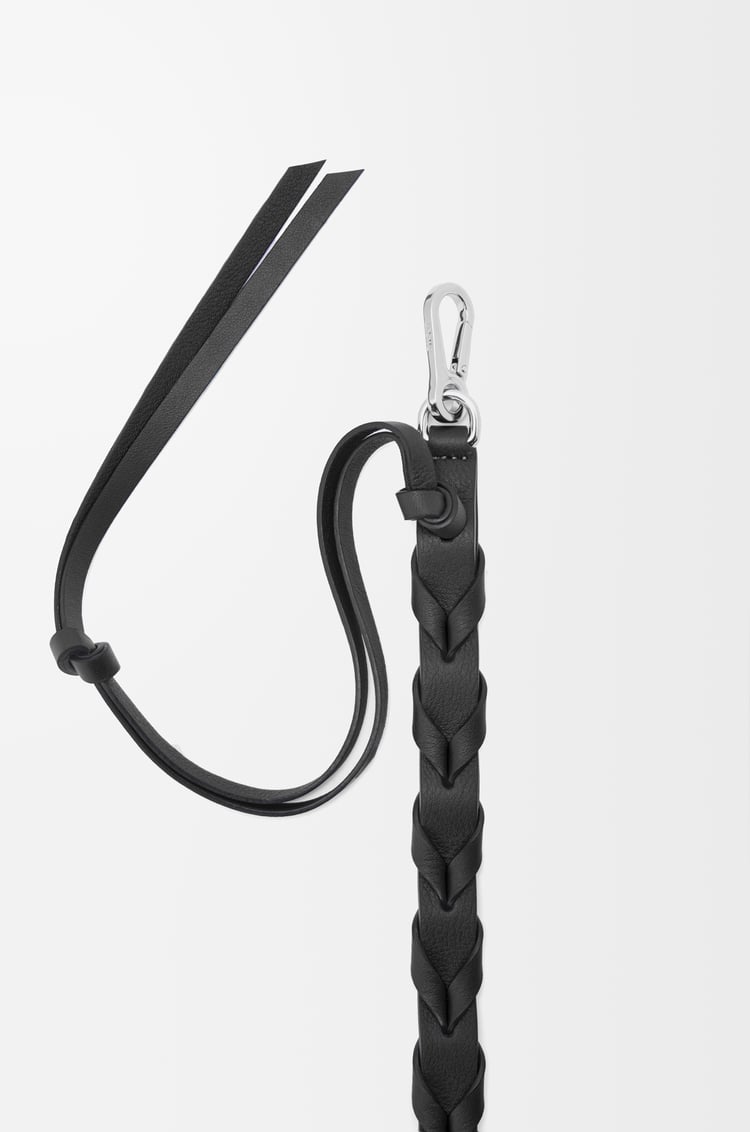 LOEWE Thin braided strap in classic calfskin Black