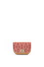 LOEWE Goya cardholder in Anagram jacquard and calfskin Red/Warm Desert pdp_rd