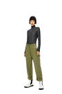 LOEWE Utilitarian trousers in cotton and linen Salamander Green pdp_rd