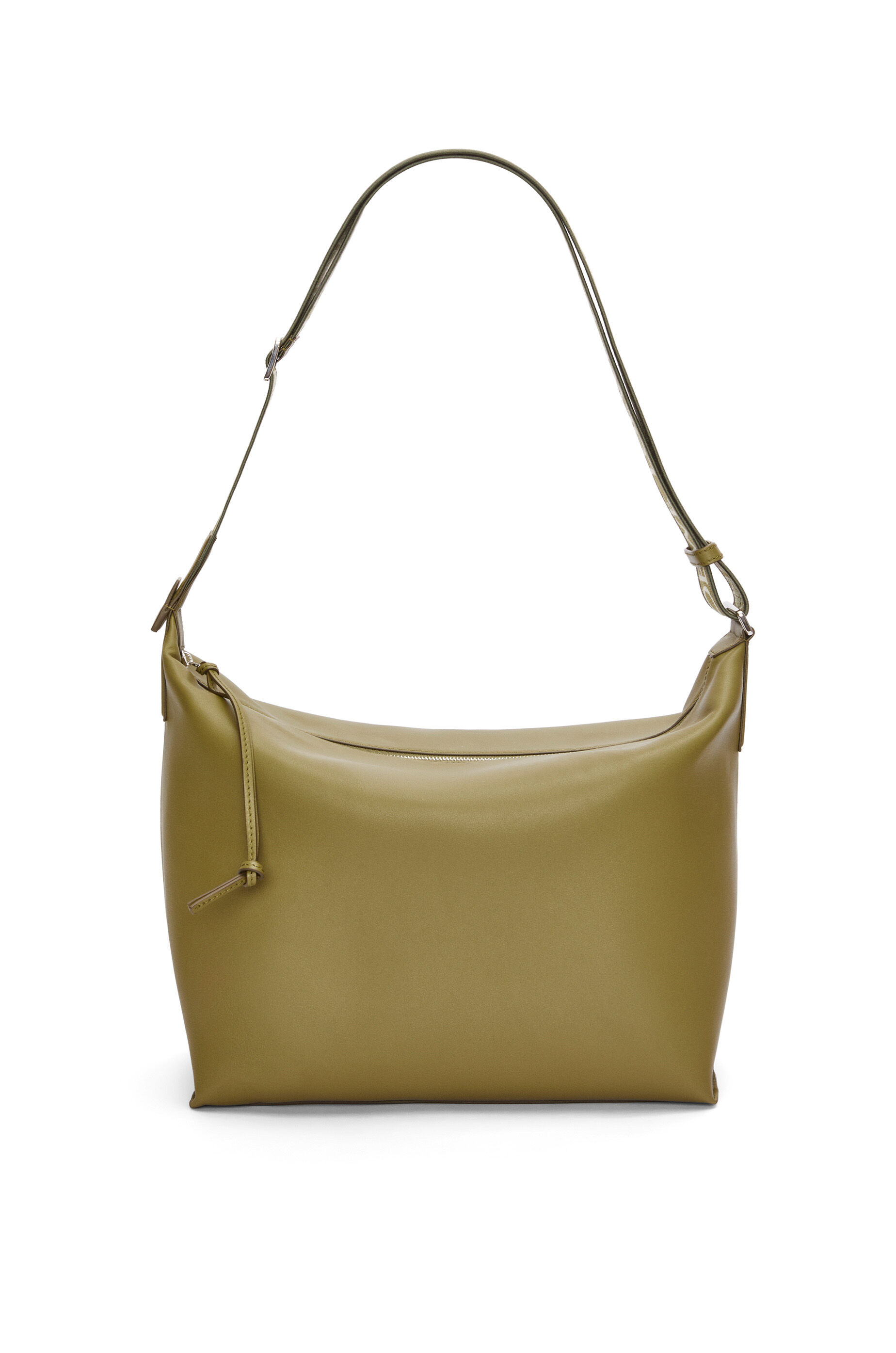 Cubi crossbody bag in supple smooth calfskin and jacquard