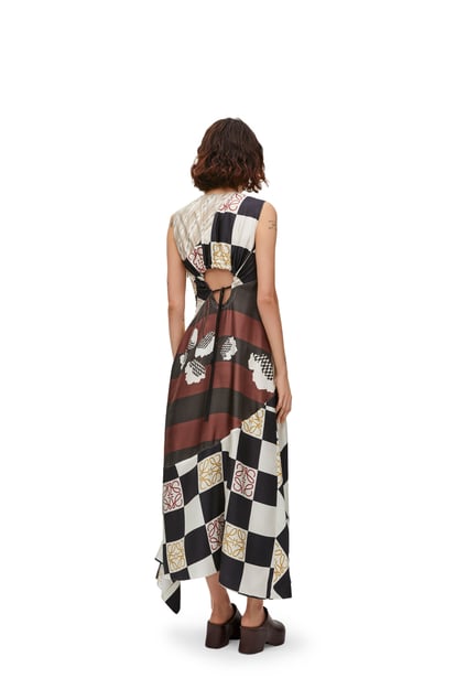 LOEWE Cut-out dress in silk Light Beige/Multicolor plp_rd