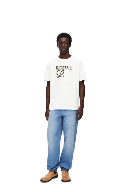 LOEWE Relaxed fit T-shirt in cotton BIANCO/MULTICOLORE plp_rd