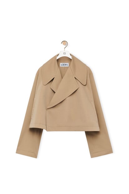 LOEWE Trapeze jacket in cotton and silk Beige plp_rd